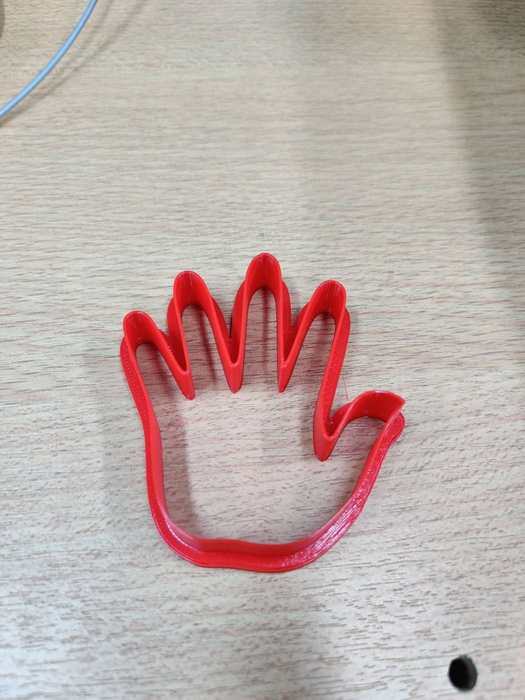 Cortante impreso en 3D durante el taller